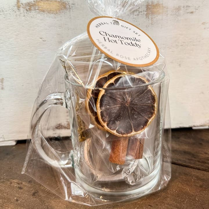 Chamomile Hot Toddy Gift Set – Organic Herbal Tea & Mug Set​