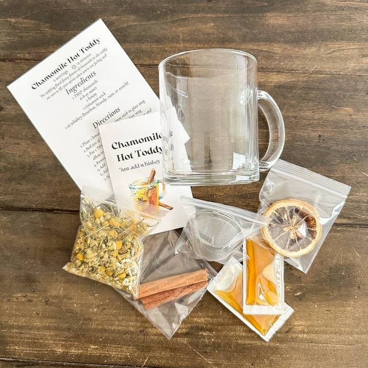 Chamomile Hot Toddy Gift Set – Organic Herbal Tea & Mug Set​