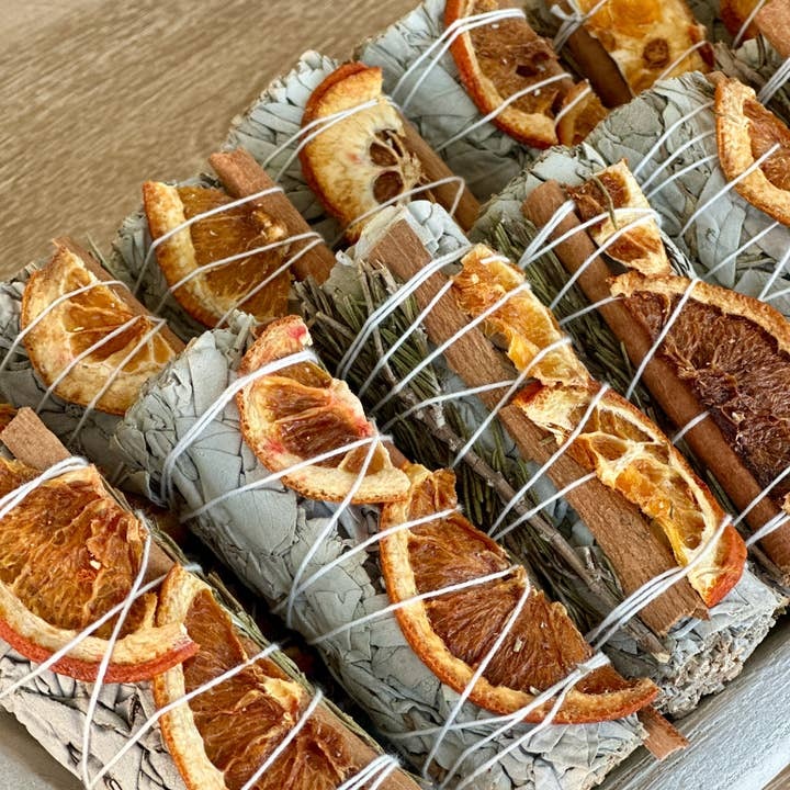 Wholesale White Sage Sticks with Orange